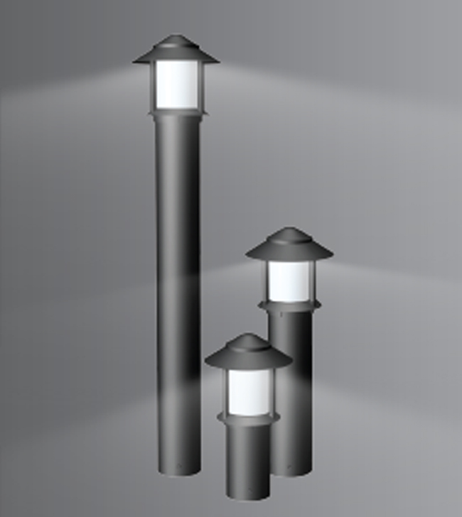Mexican Maya Bollard - Pyro Top - 3D view