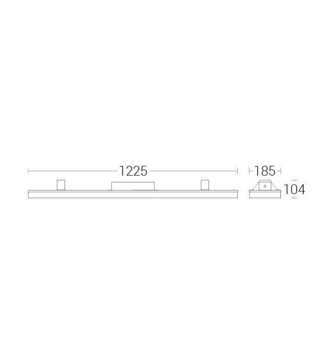 Industrial Luminaire - dimensional drawing