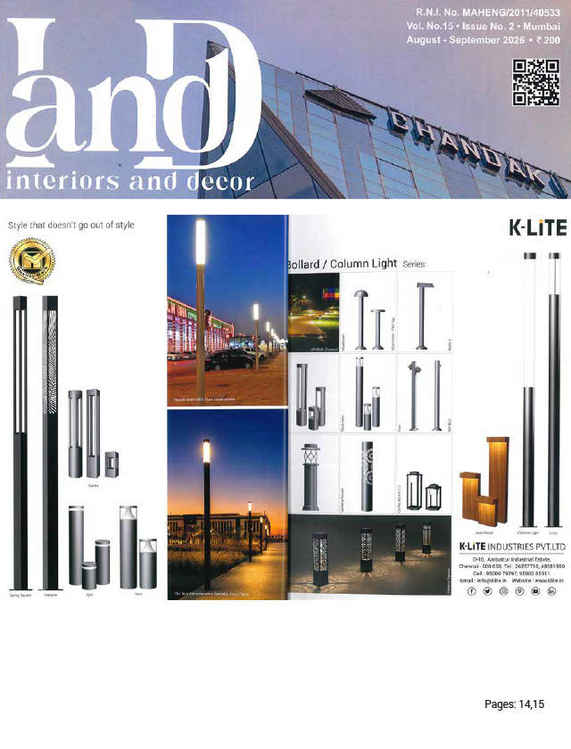 	land interiors and decor - August - September - 2026